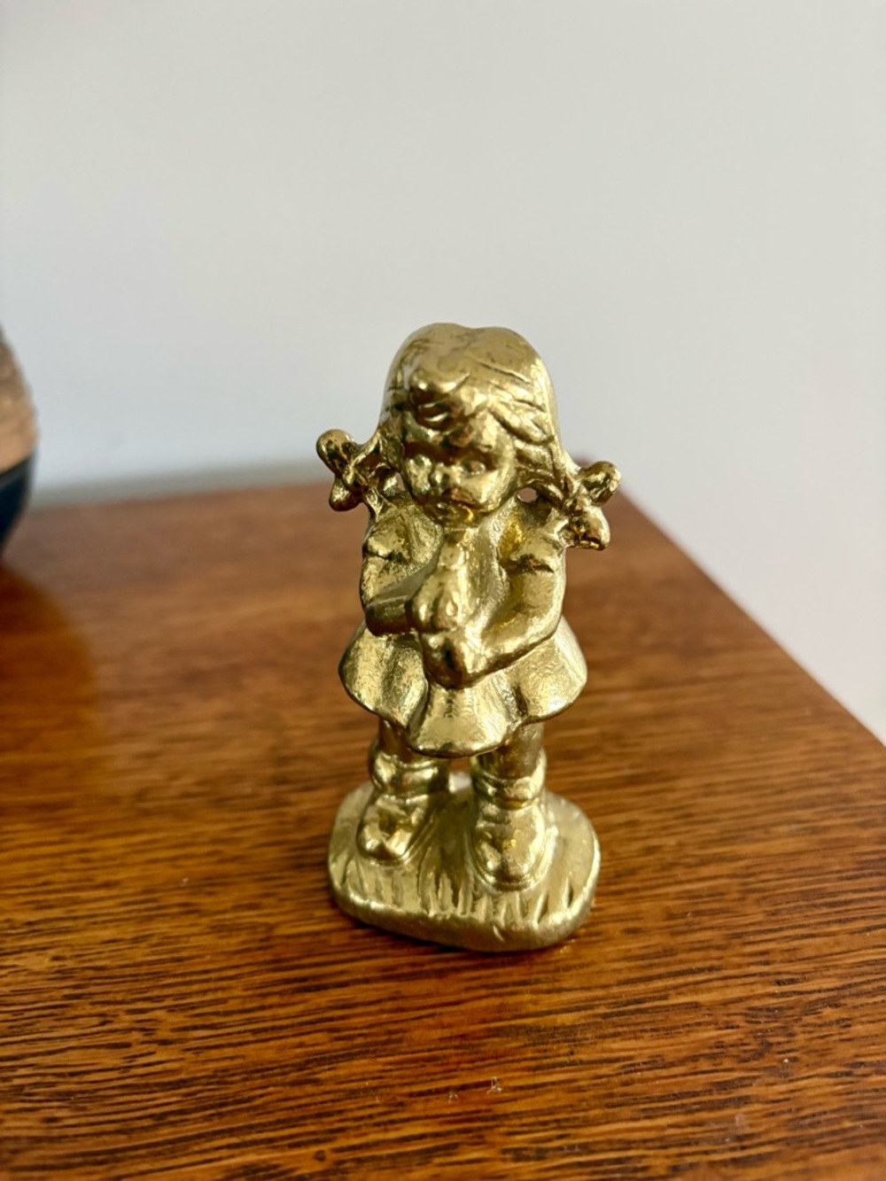 Brass Girl Figurine - Made in Canada